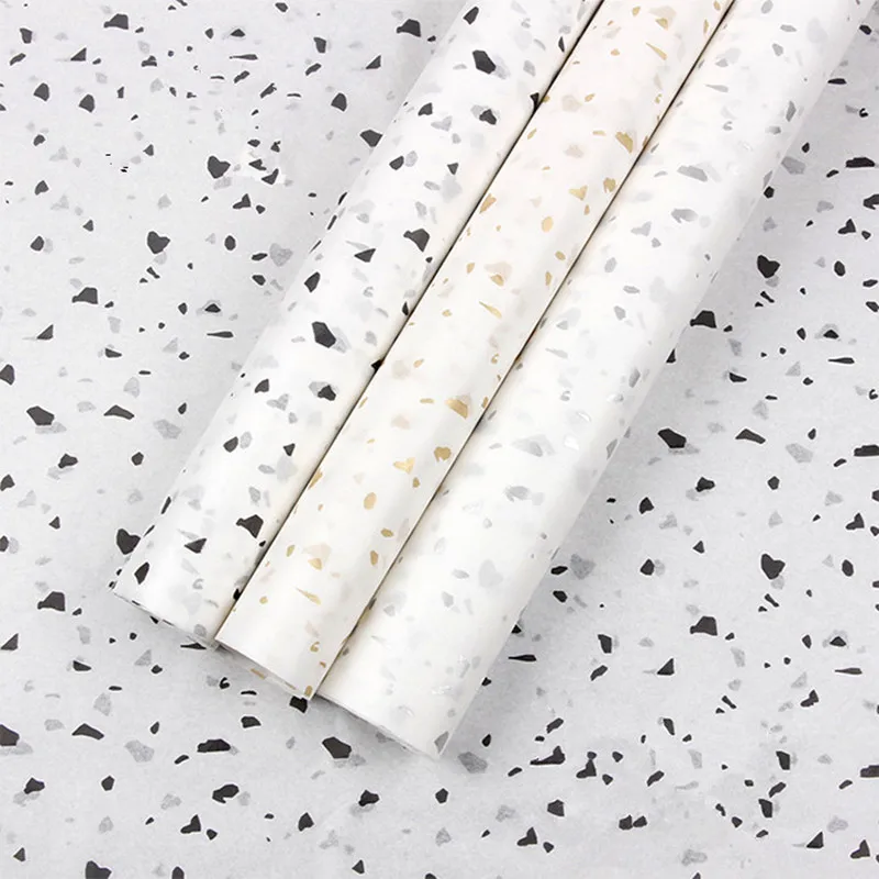 

50 Sheets Terrazzo Pattern Tissue Paper 50x70cm Art Paper Gift Wrapping Papers Bouquet Floral Floral Packaging Material