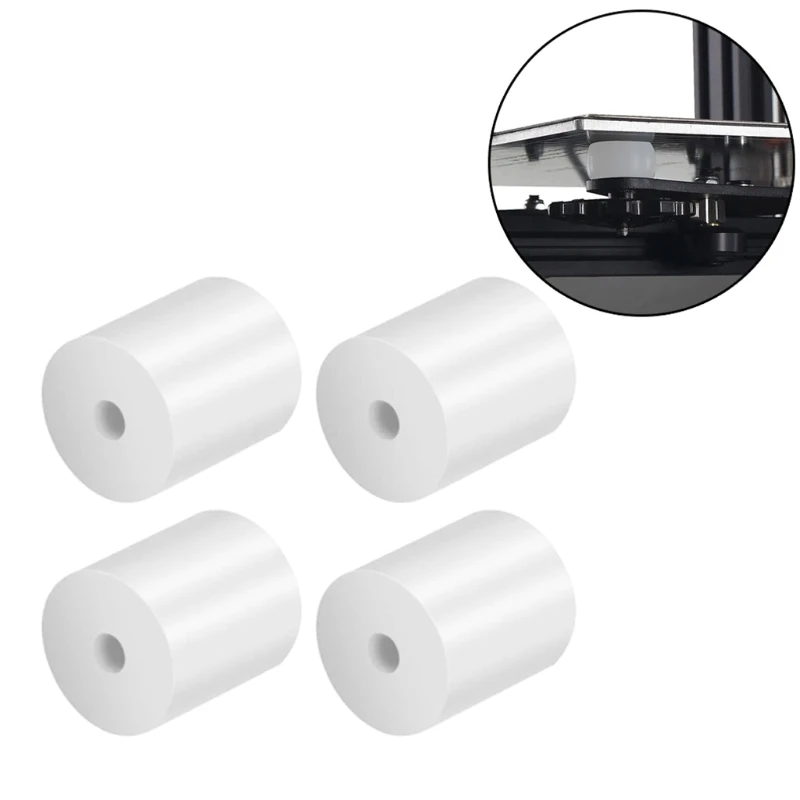 Silicone Leveling Mount Heat Bed Column Solid for Ender 3 Ender 3 CR10 10S 3D Printers 4Pcs/Set 18mm Black Dropship