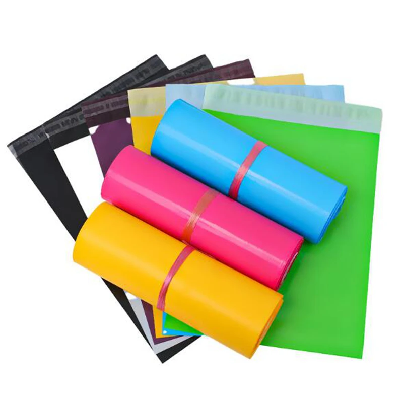 

500Pcs/Lot 28cmx42cm Colorful Express Bag Poly Mailer Mailing Bag Envelope Self Adhesive Seal Plastic Bag Wholesale