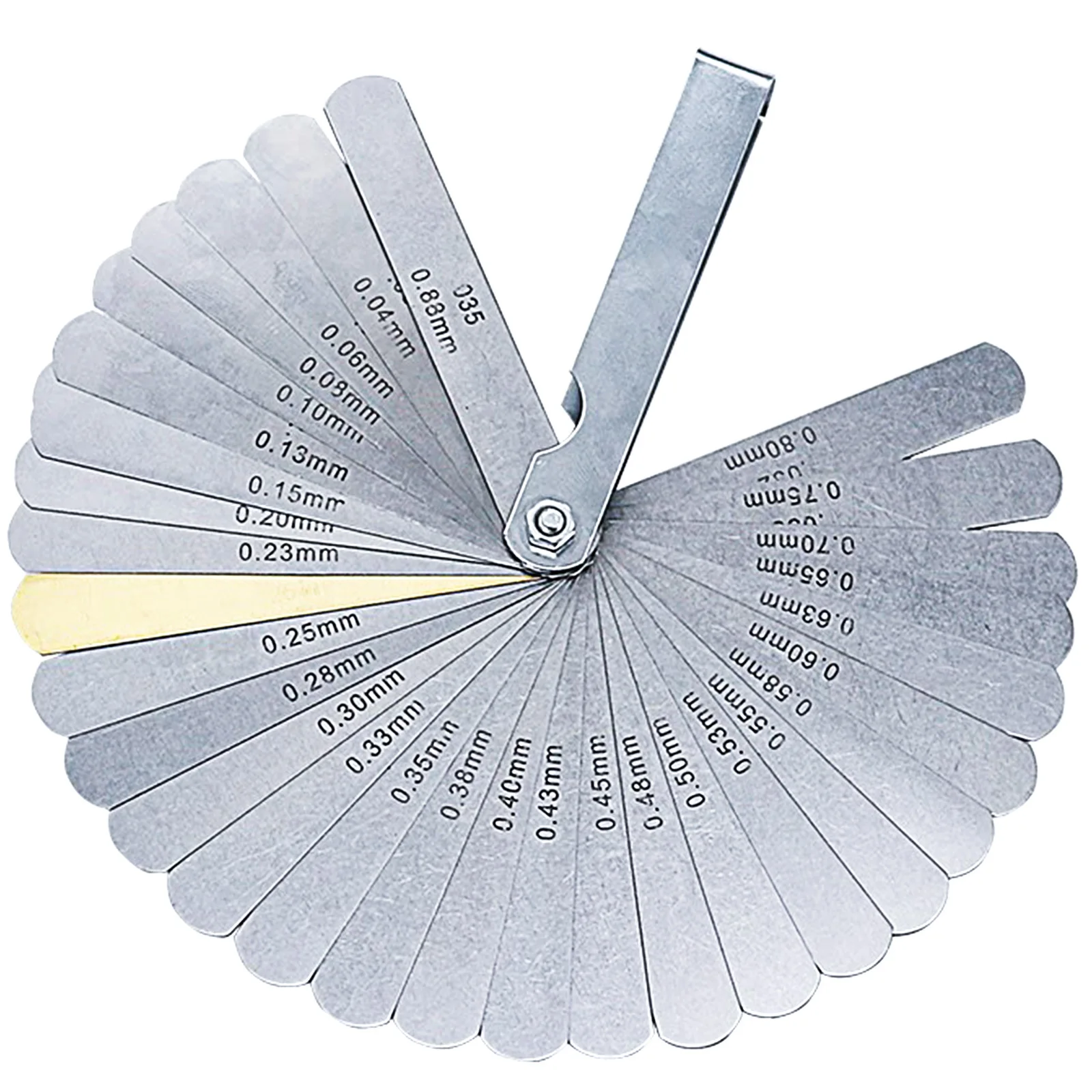 

32 Blades Feeler Gauge Metric Thickness Gauge Set Blade Gap Filler Tappet Valve Thickness Measurement Layout Tool Gages Metering