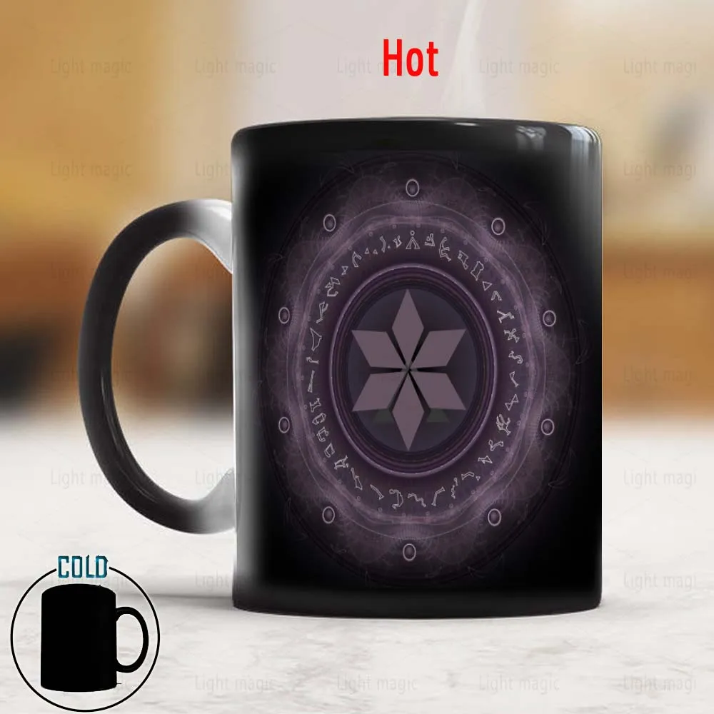 Hexagram Magic Coffee Mug 11oz Creative Ceramic Color Changing Tea Cup and Travel Coffee Mug Drop Shipping