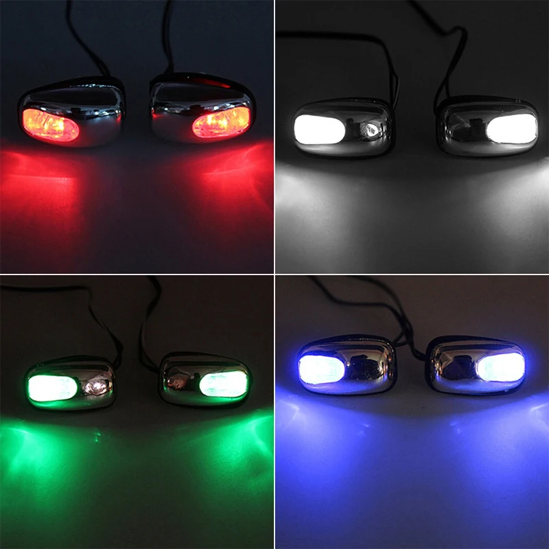 2Pcs Car Windshield Searchlight Sprinkler Nozzle LED Light Car Lighting Multicolor Light