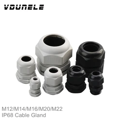 Warerproof Plastic Nylon Cable Gland IP68 M12*1.5 M14 M16 M18 M20 M22 CE Cable Wires Connector Cable Glen Retaining Head