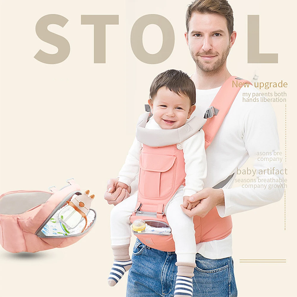 Ergonomic Baby Carrier Infant Adjustable Hipseat Sling Front Facing Travel Activity Gear Kangaroo Baby Wrap For 0-24 Months