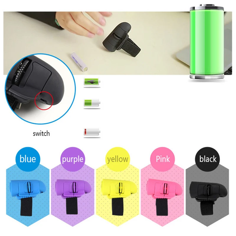 Wireless Mouse USB Ring 2.4G Wireless Creative, Finger Lazy Mouse, Computer Mobile Phone Tablet Mini Bluetooth-compatible