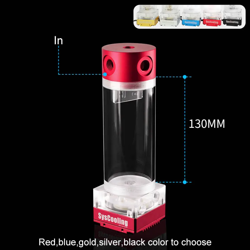 Imagem -04 - Syscooling-bomba Dágua P67d Ultra-silenciosa com Tanque de Água de 130 mm para Resfriamento de Água do Computador