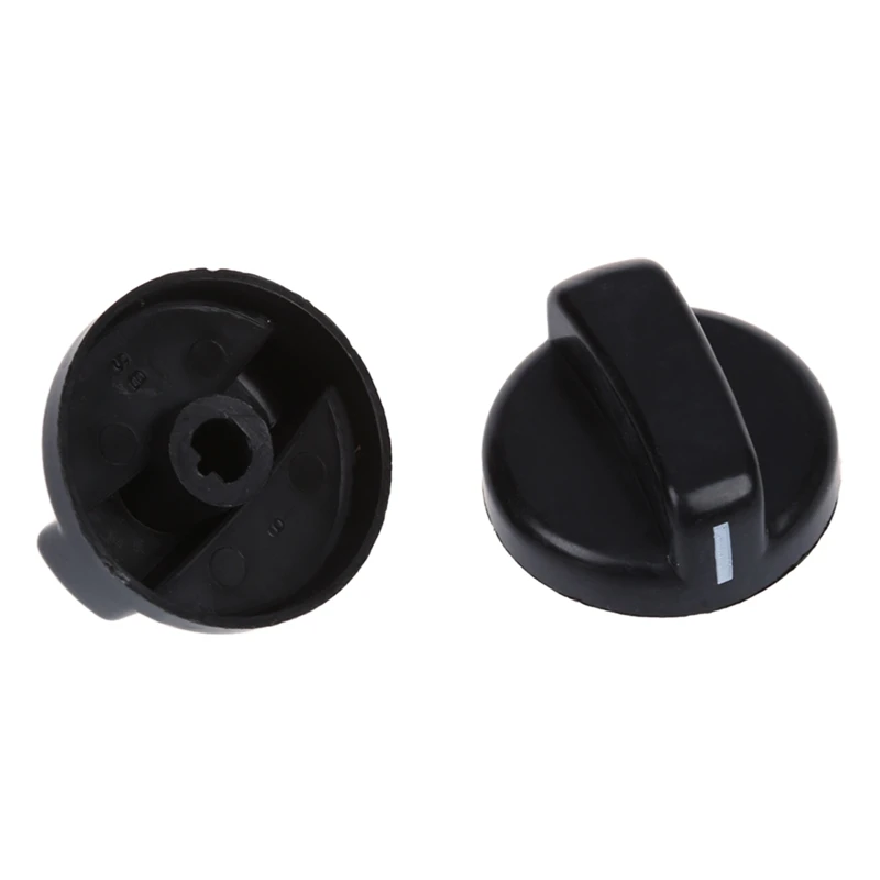 BOFO 6 PCS Kitchen Black Plastic Gas Stove Cooker Control Knobs