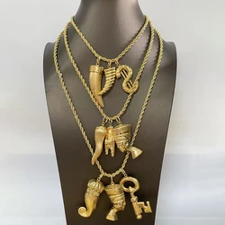 African Gold Color Jewelry Sets For Women Wedding Bridal Women Necklace African Costume Jewelry Set For Women Party Gift
