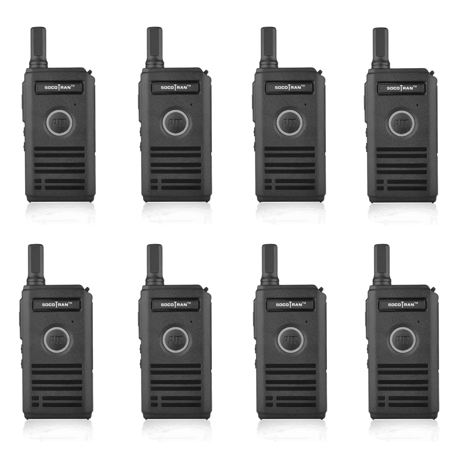 8pcs/lot SOCOTRAN Two way Radio SC-600 UHF walkie talkie 400-470MHz Double PTT Ultra Slim breathing Light Design Talkie Walkie