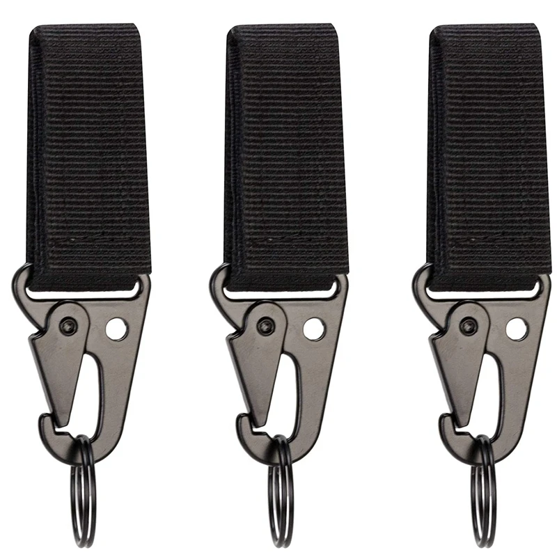 3PCS Tactical Belt Keeper with Key Clip for Duty Gear Belt Key Holders Keep Key Ring Easily Accessible