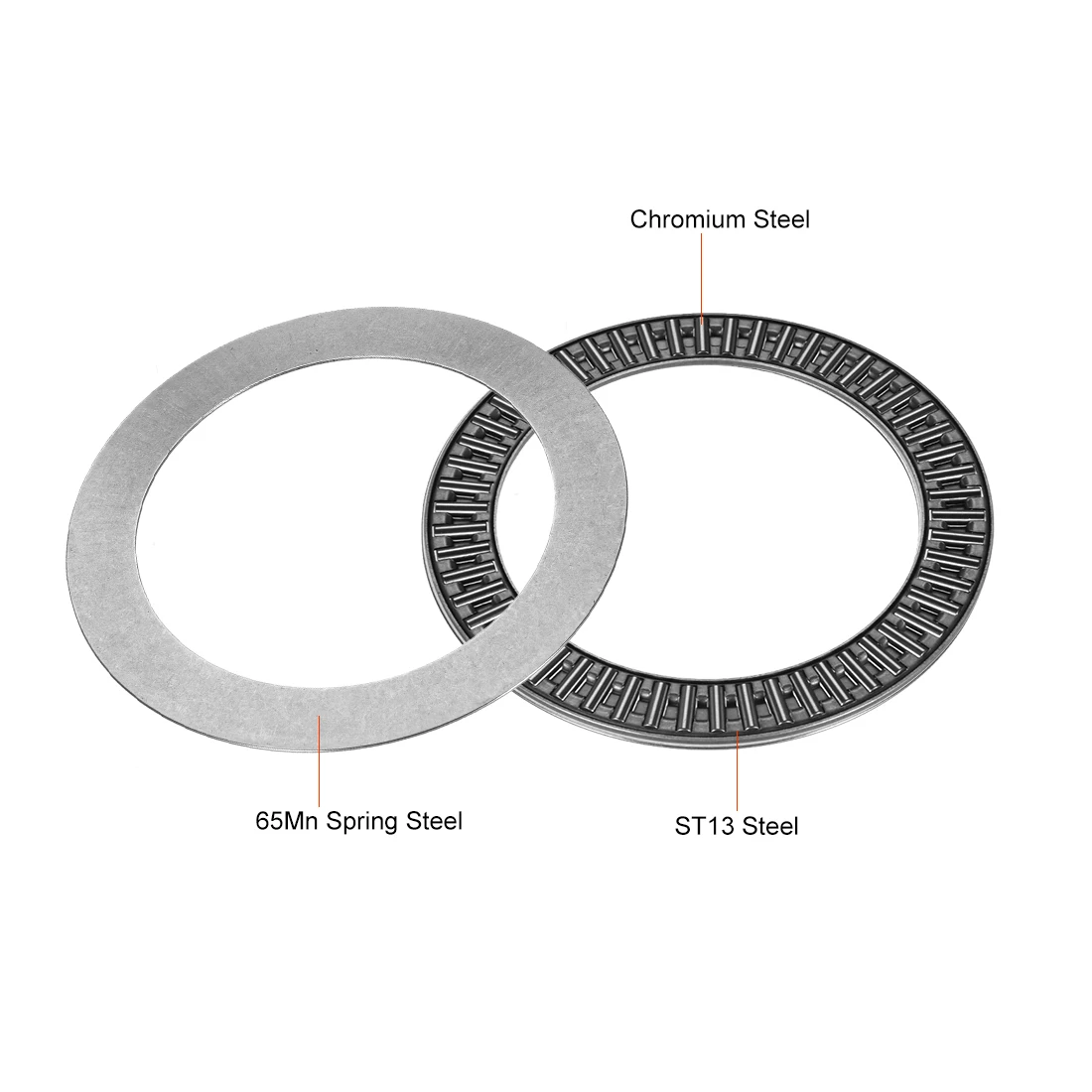 Uxcell 니들 롤러 스러스트 베어링, 홈 가든 DIY용, 2 와셔, 100x135x6mm 베어링, AXK100135 + 2AS, 1 개