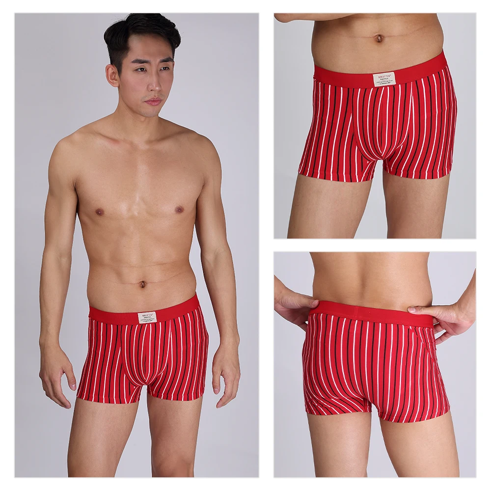 Men's Underwear Plus Boxer Shorts Large Size 4XL 5XL 6XL Promotion Male Boxers Underpants Stripe Boxershorts