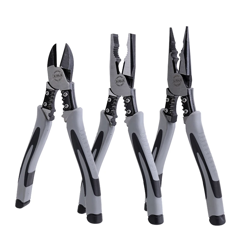 

6''7'' Wire Pliers Multi Diagonal Pliers Set Stripper Crimper Cutter Needle Nose Nipper Wire Stripping Crimping Repair Hand Tool