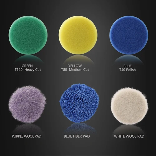 Imagen 2 del producto SPTA Mini Kit de almohadillas de pulido de esponja de 1,5 pulgadas (40mm) / 2 pulgadas (50mm) para herramienta de limpieza de máquina pulidora inalámbrica de 12V