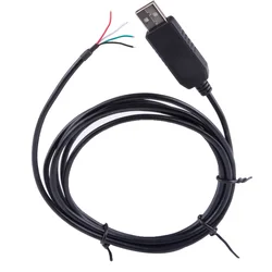 FT232RL USB RS232 Serial 4Pin Wire End Stripped Communication Cable Compatible for USB-RS232-WE