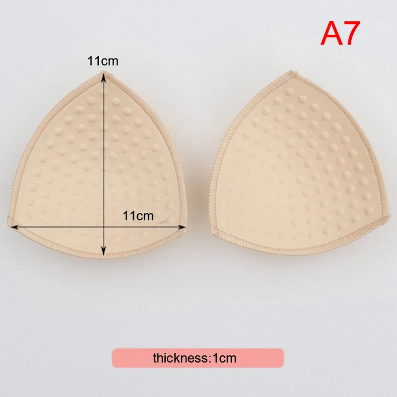 1 Pair Women Triangle Sponge Bikini Pads Swimsuit Breast Push Up Pads Chest Enhancers Bra Foam Inserts  Accessories