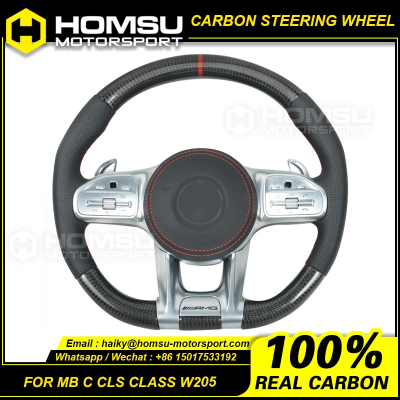 Steering Wheel For benz cls-class cls300 cls320 cls350 cls260 cls400 cls500 old model to new amg carbon fiber steering whee