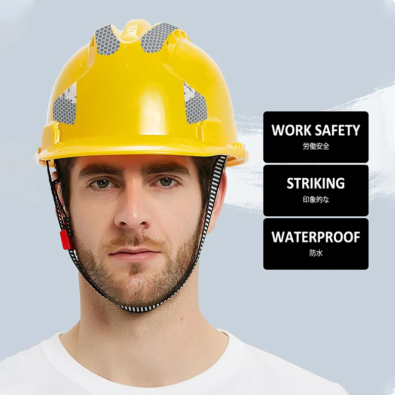 VOOFENG pegatina reflectante para casco de alta visibilidad, marca de seguridad impermeable para el trabajo nocturno, decoración autoadhesiva