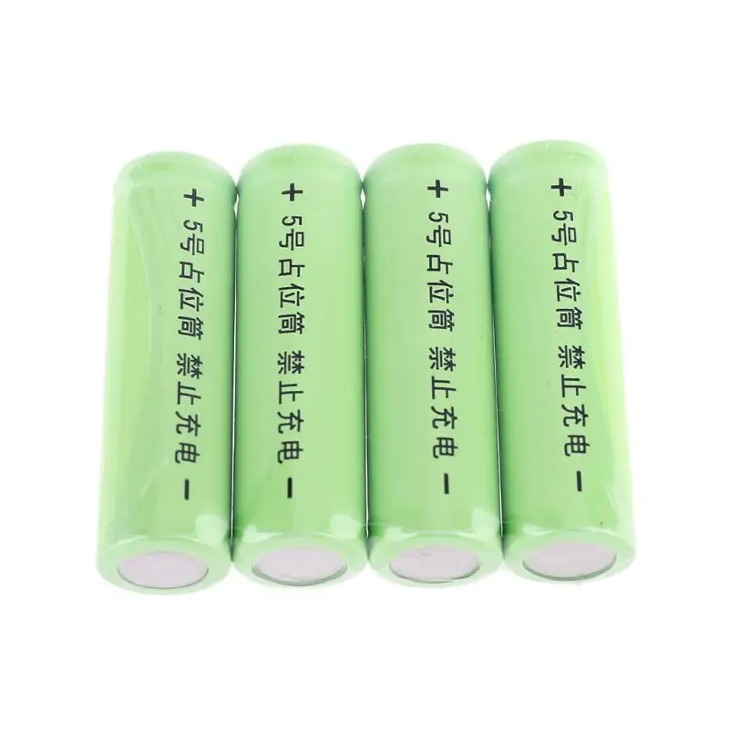 Universal 4Pcs No Power AA Dummy Fake Battery Setup Shell Placeholder Cylinder Conductor for Lithium iron phosphate battery