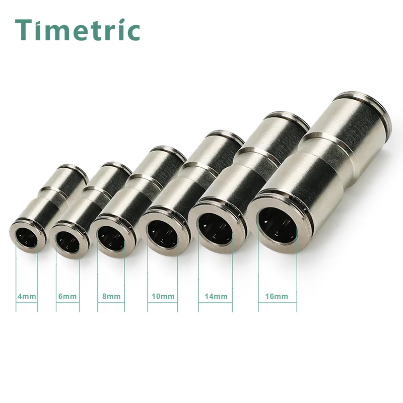 Metal pneumatic quick coupling, high pressure air pipe, quick coupling, PU PV  PM PE PY , 4, 6, 8, 10, 12, 14, 16mm