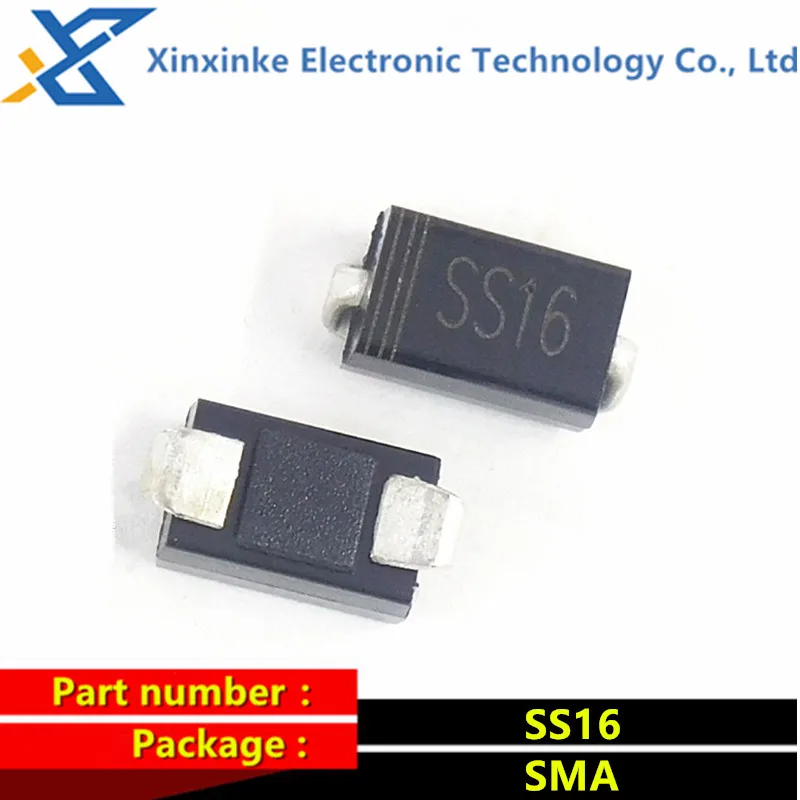 100PCS SMA M7 SS12 SS22 SS32 SS14 SS16 SS24 SS24 SS34 SS54 SS16/26/28/36/38/56 SS110 SS210 SS310 SS510 SS320 Schottky Diode ﻿