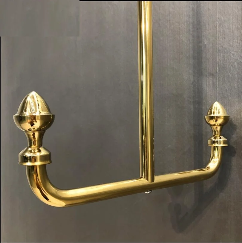 

Титановая потолочная витрина для магазина одежды - Потолочная вешалка для одежды с полкой Решение для хранения одежды