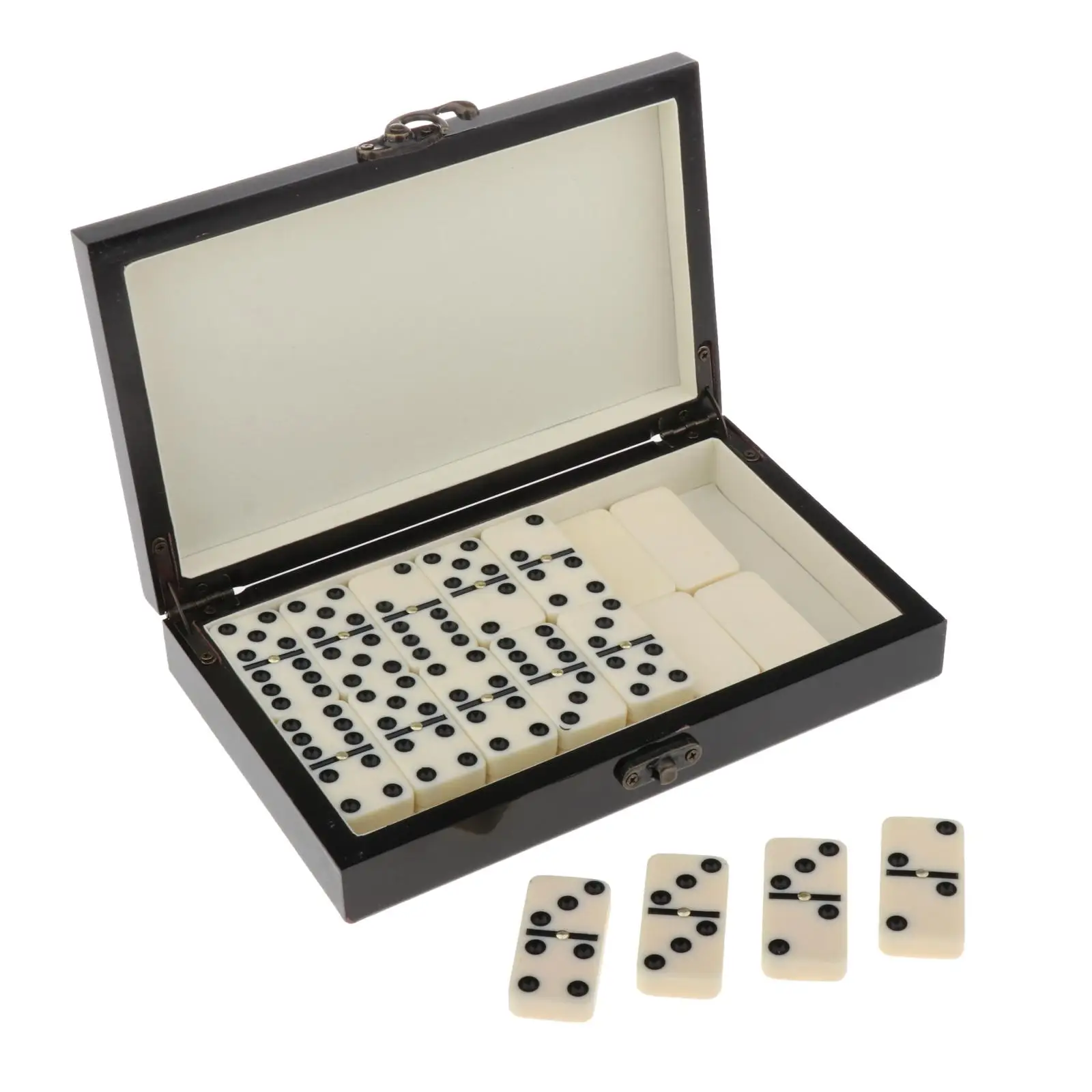 Retro Domino Traditional Travel Board Games for Adults And Kids, Comes with Wooden Box, Easy to Store And Carry