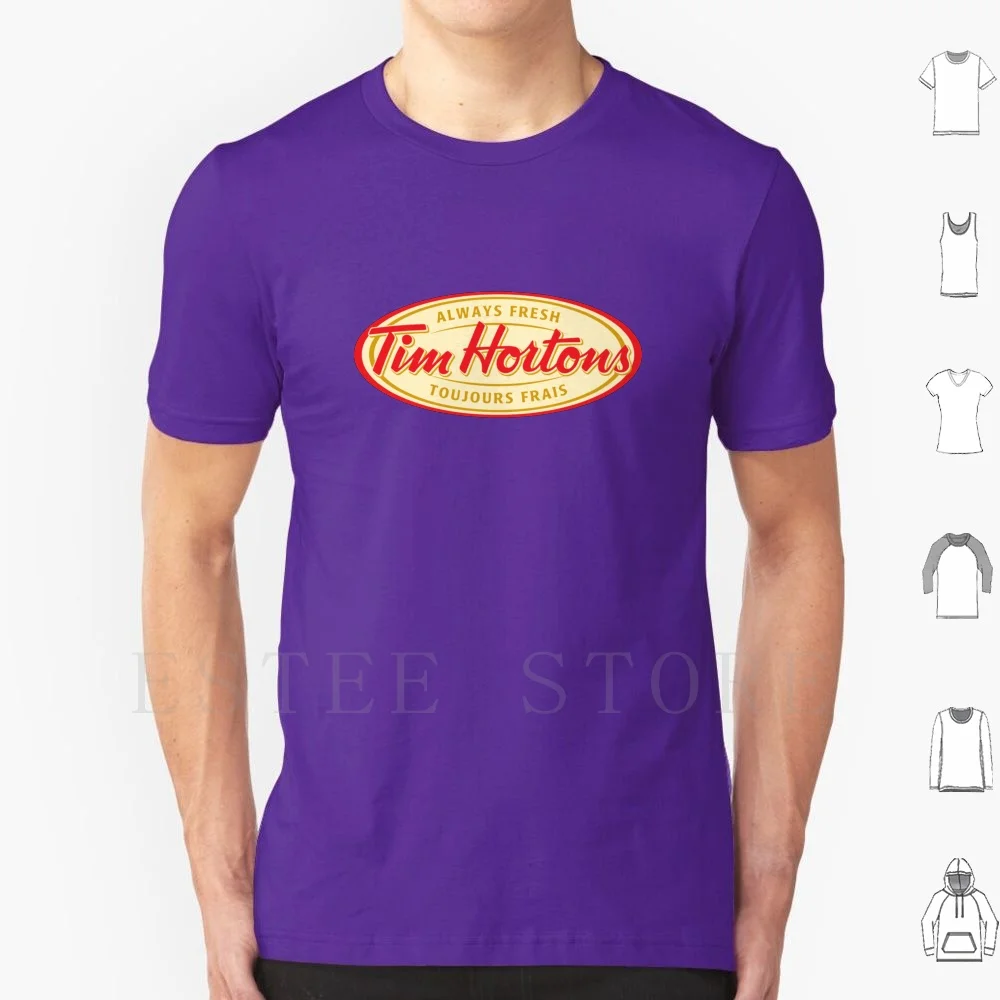 Camiseta sin título de algodón para hombre 6xl Hortons Tim Hortons café Canadá canadiense Dunkin Donuts Tim Hortons Horton Tim Terranova