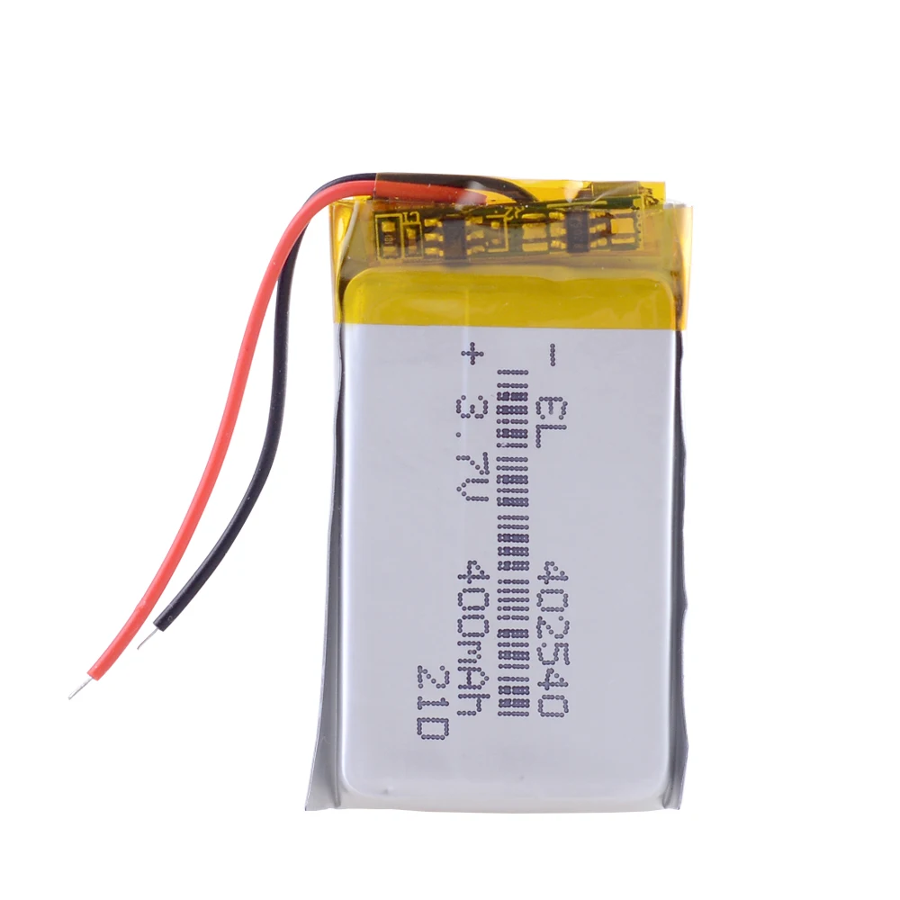 3.7V 400mAh 402540   แบตเตอรี่ลิเธียมลิเธียมไอออนโพลีเมอร์แบบชาร์จไฟได้