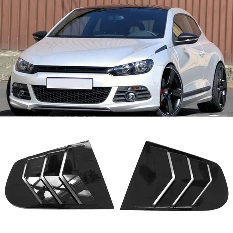 Car Side Window Louver Scoop Cover Vent Carbon Surface Style Spoiler Decorative for Scirocco 2009-2018