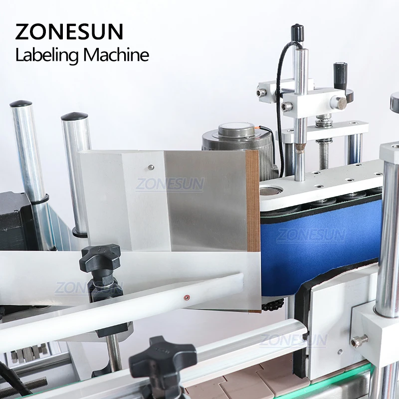 ZONESUN ZS-TB150A High Speed Essential Oil Cosmetic Small Glass PET Round Bottle Labeling Machine Label Sticker Applicator