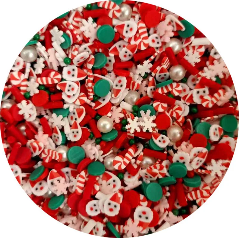 Christmas Polymer Clay Slices Slimes Flakes Epoxy Resin Filling Silicone Mold Filler DIY Crafts Jewelry Making Nail Art Supplies