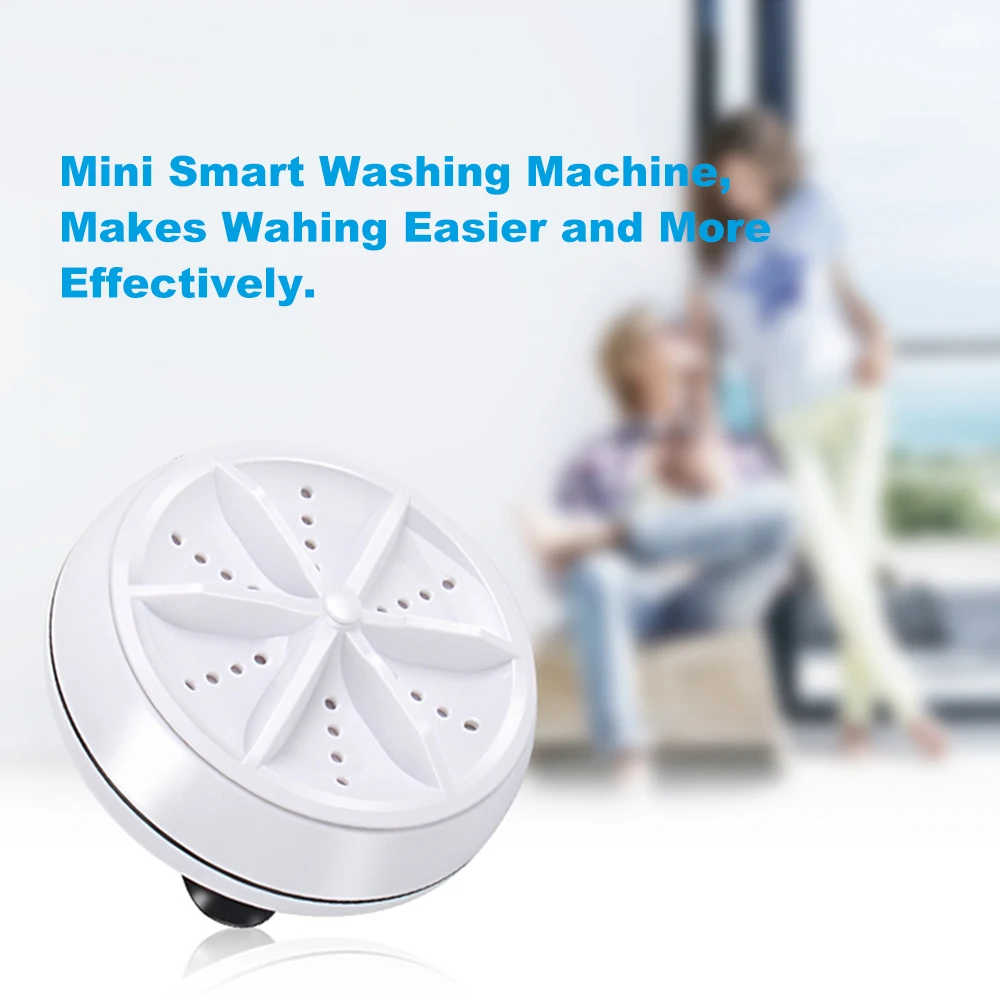 Portable Mini Washing Machine Easy Operation Personal Rotating Turbine Washer Suitable For Travel Home Business Trip