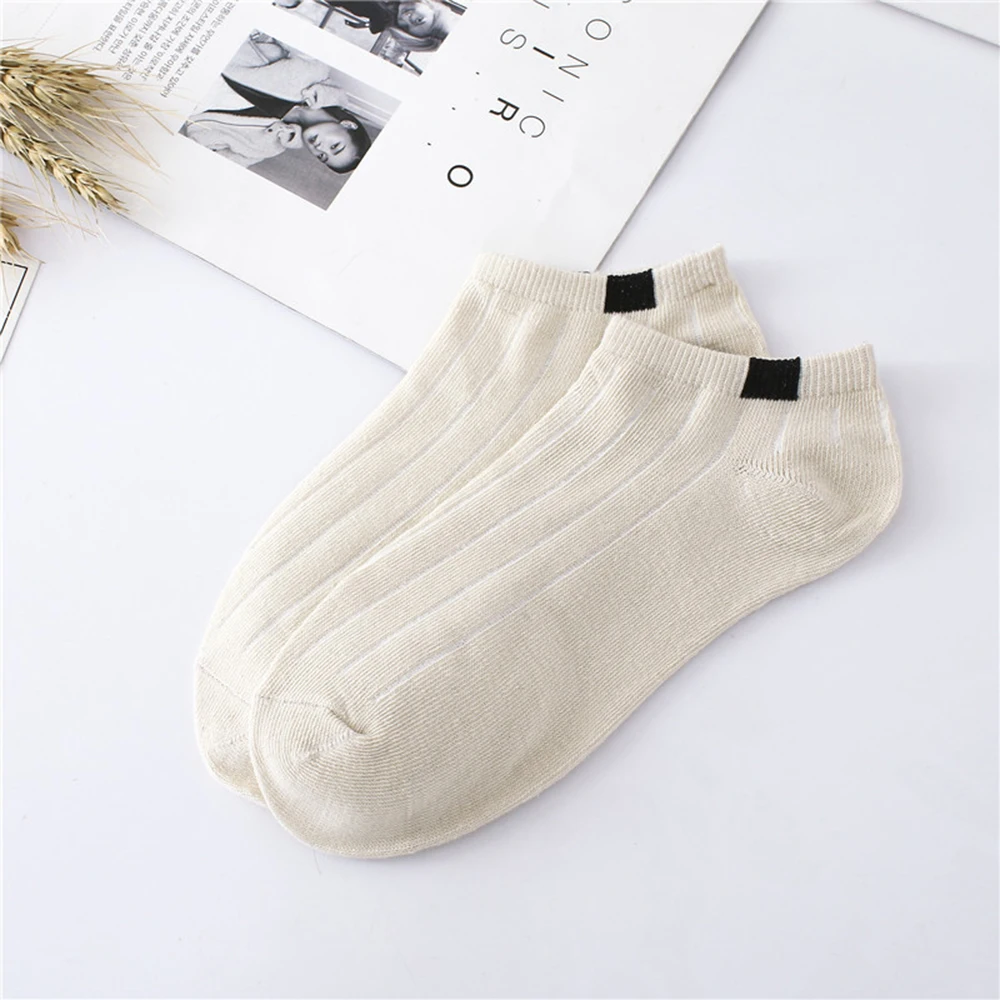 Bộ 10 = 5 Đôi Tất Nữ Cổ Ngắn Bộ Nữ Thời Trang Bé Gái Cổ Chân Thuyền Tất Vô Hình Sock Dép Calcetines Cho người Phụ Nữ Mới