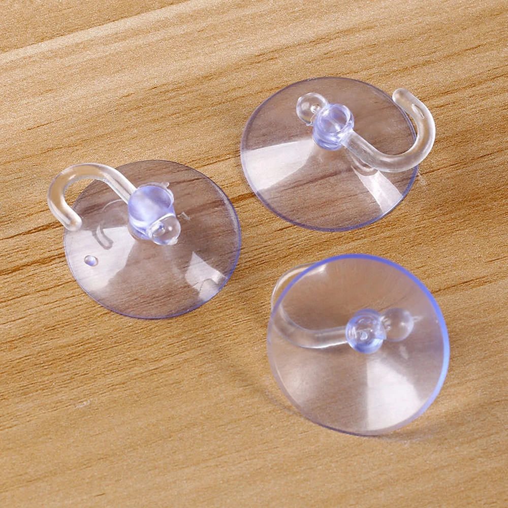 10Pcs Suction Cups Caps Suckers Glass Window Wall Hook Hanger Kitchen Bathroom Cup Hooks Home Accessories Suction Hook