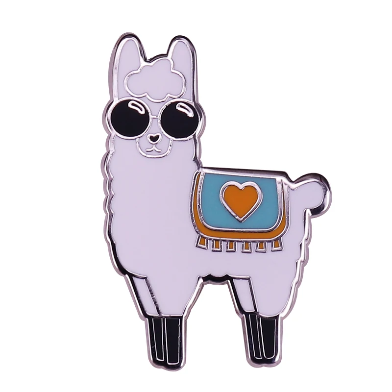 Lovely Llama Enamel Pin  Llamas are very friendly, and this little one is no exception.