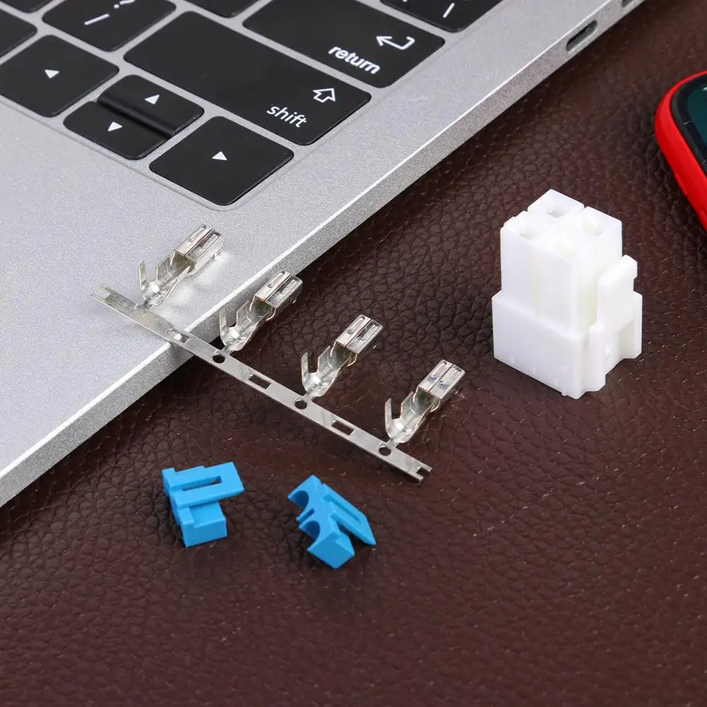 5PCS/1Set 4-Pin Power Connector Plug For Icom IC-7000 IC-7100 IC-7400 IC-7600 YAESU FT-450 KENWOOD TS-480 Radio DIY Cable Plug