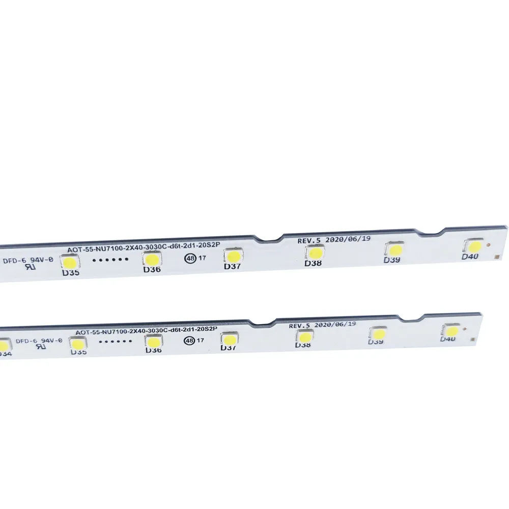 2 Buah/Banyak UE55NU7100 Lampu Latar LED Strip untuk UE55NU7300 BN96-46033A 45913A BN61-15485A AOT_55_NU7300_NU7100 LM41-00566A 00613A