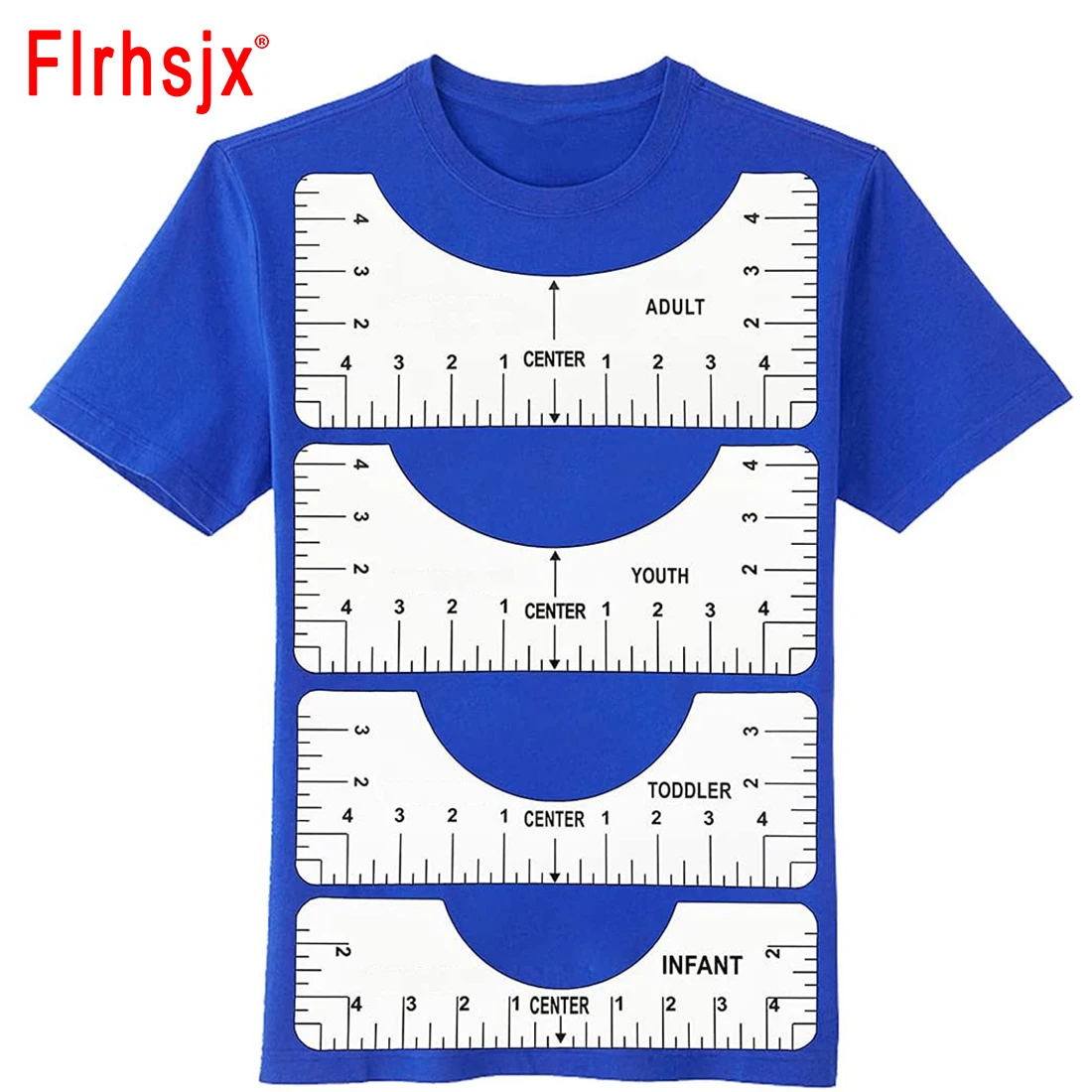 4pcs Tshirt Ruler Guide for Guiding T-Shirt PVC Alignment-T-Shirt Tool Set DIY Drawing Template Craft Tool Drafting Accessories