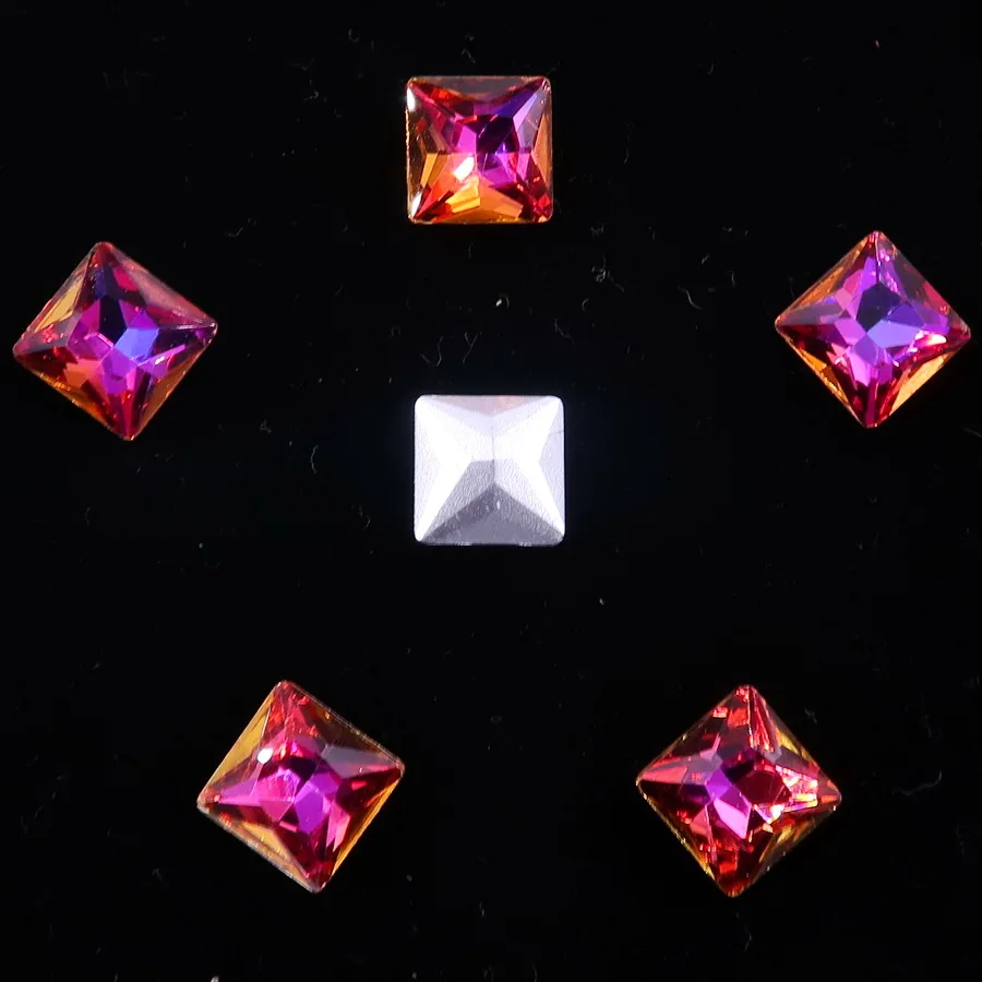 Glaskristall 4*15mm Schlanke Navette-Form Regenbogen & Jelly Candy AB Farben Spitze Rückseite zum Aufkleben Strass-Perlen Applikation DIY Verzierung – Detail 7