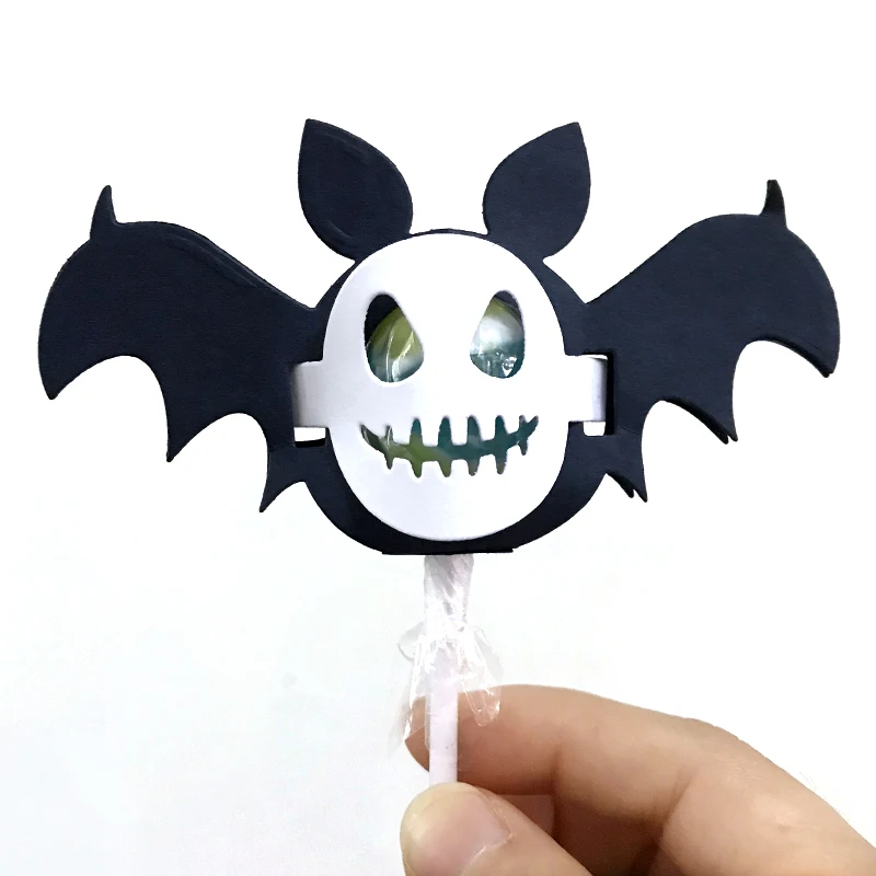 Miss Vintage Metal Cutting Die Halloween Bat Lolli Holder Embossing Die For DIY Scrapbook Photo Album Decor Paper Craft 2021 New