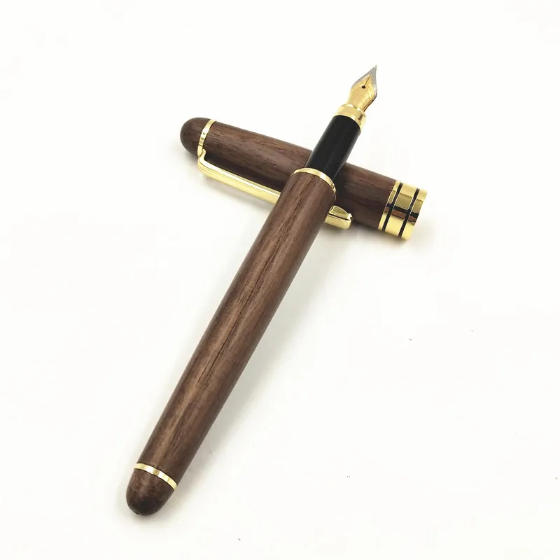 Handmade Walnut Fountain Pen 0.7mm Iraurita Nib wooden pen  writing tool for Bussiness School Office as Luxury Gift