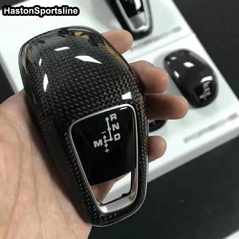 

Black Carbon Fiber Interior Shifter Gear Knob for Cayenne 2018 2019 2020 Car Accessories