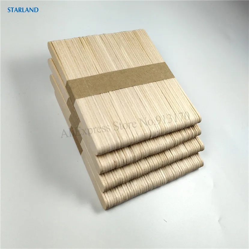200ใน1 Pop Sticks Birch ไม้ Popsicle Sticks Ice Cream DIY Craft ความยาวไม้11.4ซม.4จำนวนมาก50ชิ้น/ล็อต