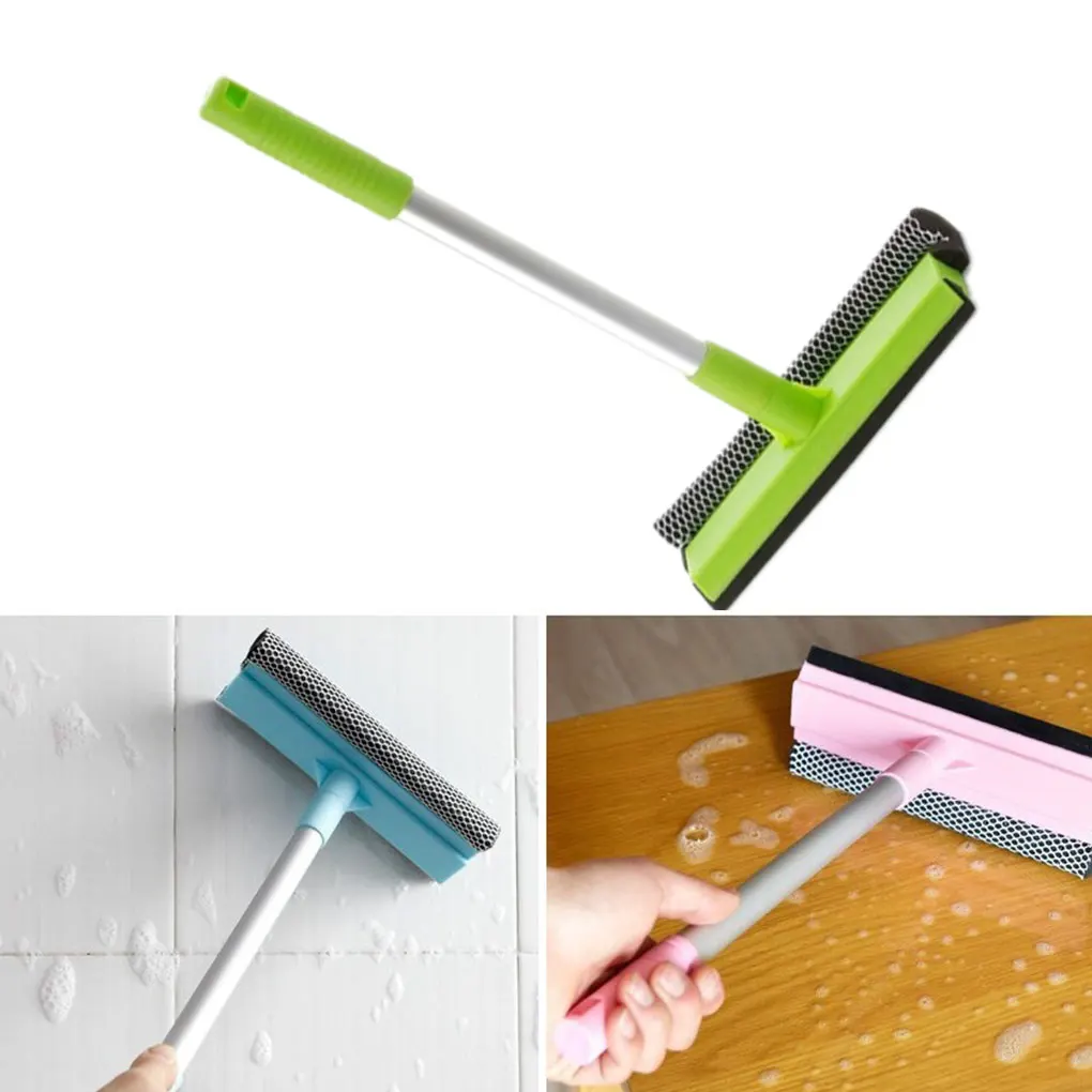 Aluminum Long Short Handle Double Sides Window Brush Soft Sponge Cleaner Glass Wiper Home Cleaning Tools