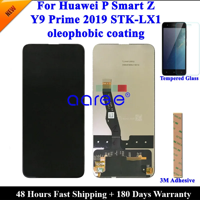 Tested  LCD Display For Huawei P Smart Z LCD For Huawei Y9 Prime 2019  Display LCD Screen Touch Digitizer Assembly