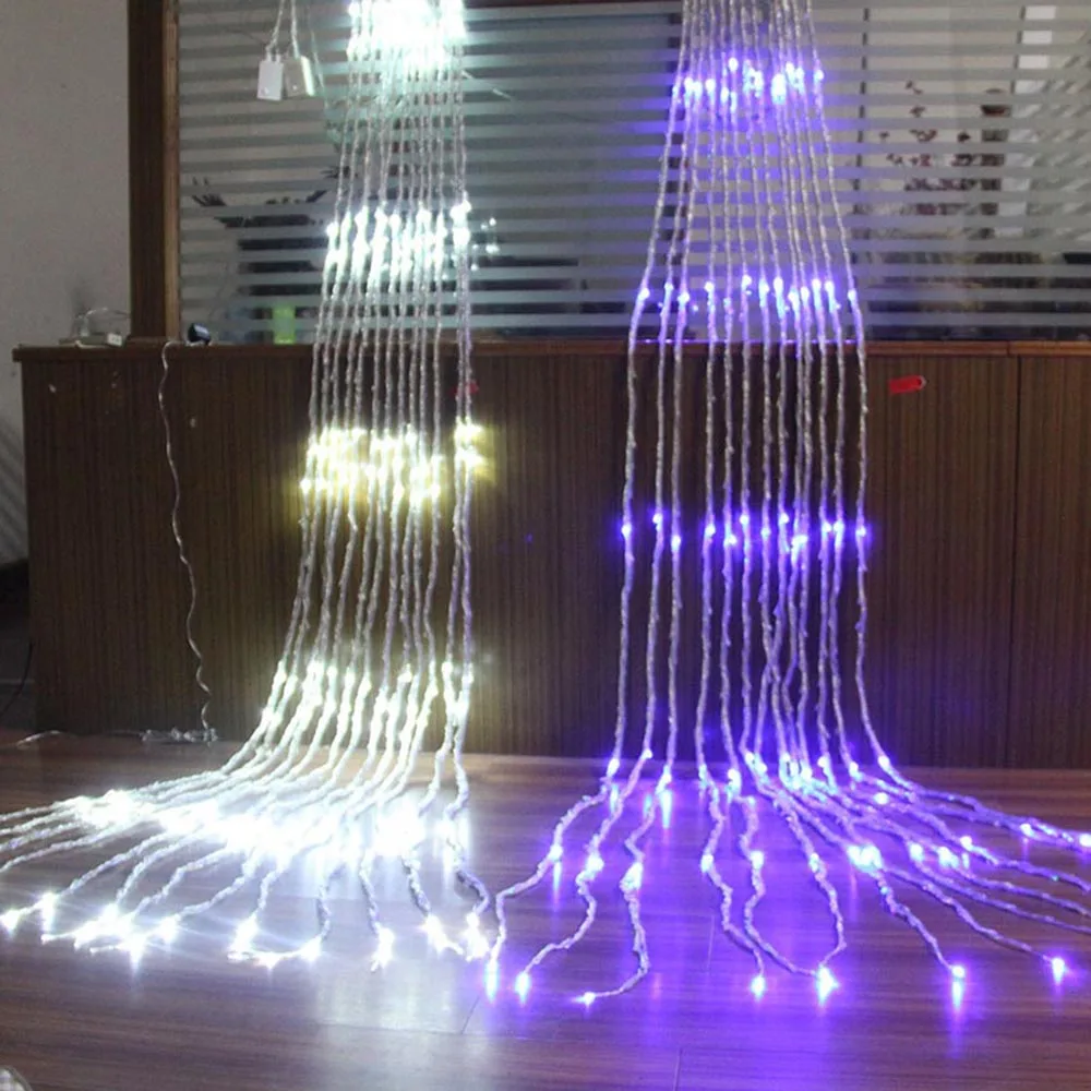 6*3M Christmas LED Waterfall Meteor Shower Rain String Light Festoon Holiday Decorative Lights for Home Garland Curtain Ramadan