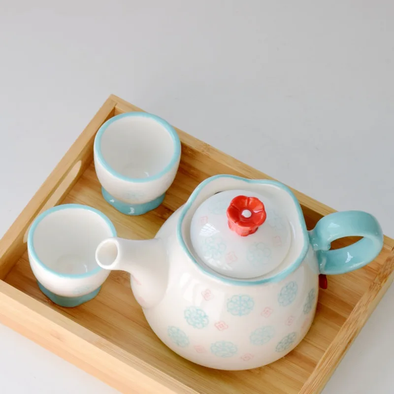 Nordic Teapot Making Tea Ceramic Household Creative Fresh Kung Fu Flower Tea Cute Afternoon Tea Set Filter For One Person