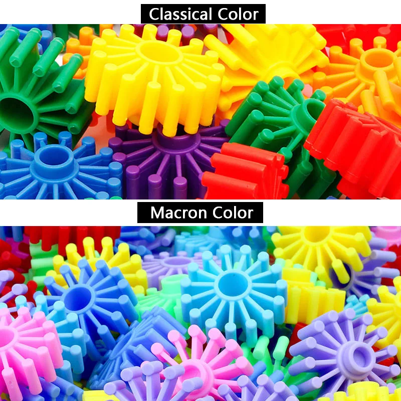 Kids Colorful Plastic Gear Construction Assembly Games Toys 3D Interconnect Insert Building Blocks Educational Toys for Children