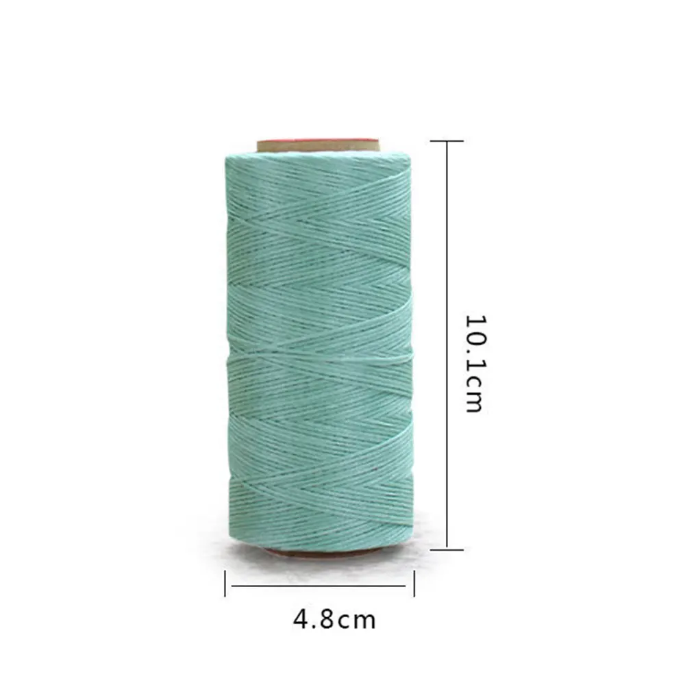 1 roll 200 Meter 1.2 mm  Durable Leather flat Waxed Thread Cord DIY Handicraft Tool Stitching Thread needle work 210D